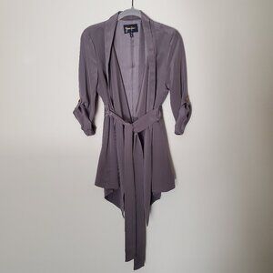 NWOT 100% Silk Grey Jacket